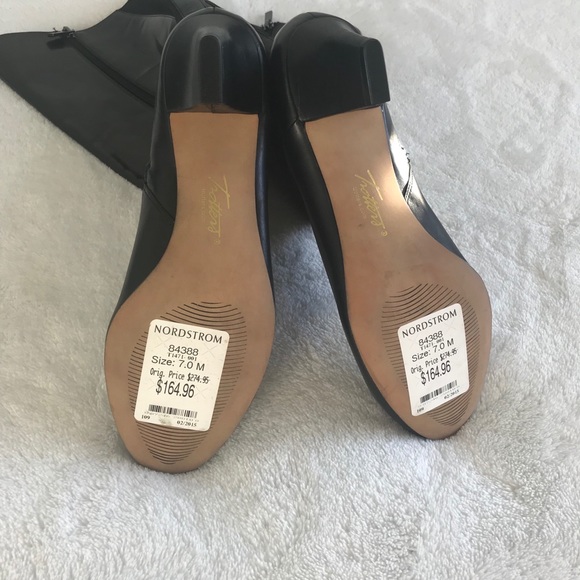 NWT Nordstrom Trotter’s Leather Black Zip Up Boots - Picture 6 of 10